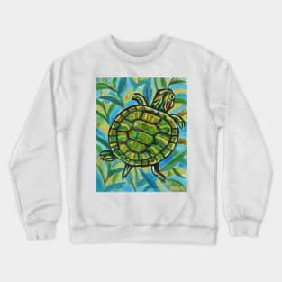 Swimming Slider Turtle Crewneck Sweatshirt